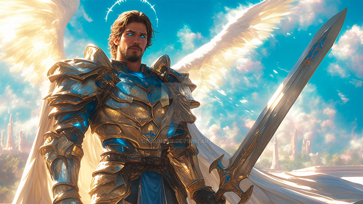 Angel Knight Warrior Fantasy Holy Paladin DnD Epic by Dissunder on ...