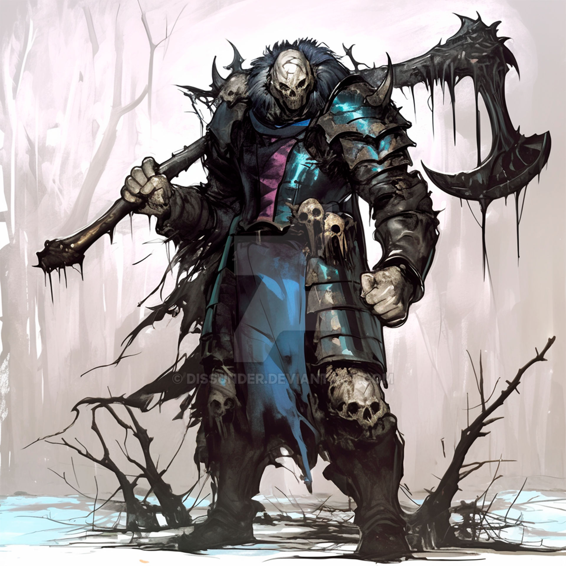 Undead Zombie Rapper Undead Warrior Cursed Axeman Zombie DnD Art Epic by Dissunder on DeviantArt