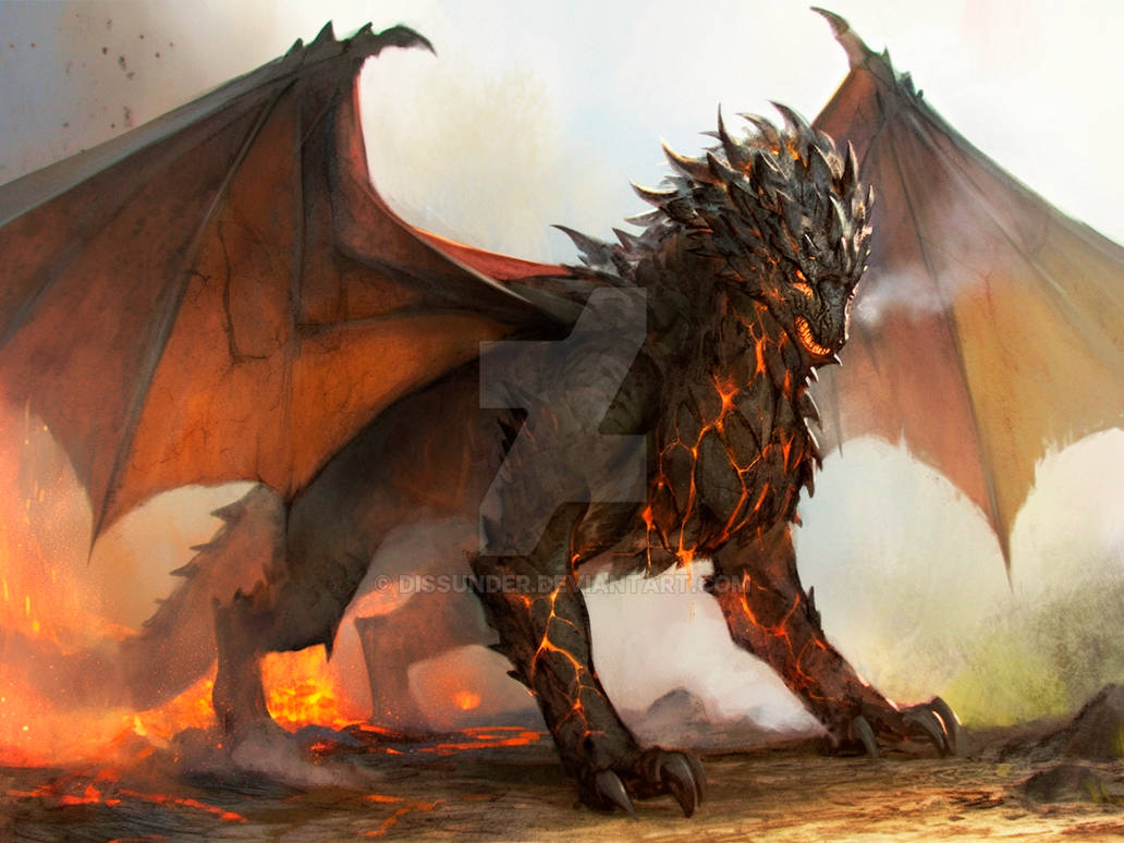 Infernal Monster Winged Infernal Dragon Creature Monster DnD Epic by Dissunder on DeviantArt
