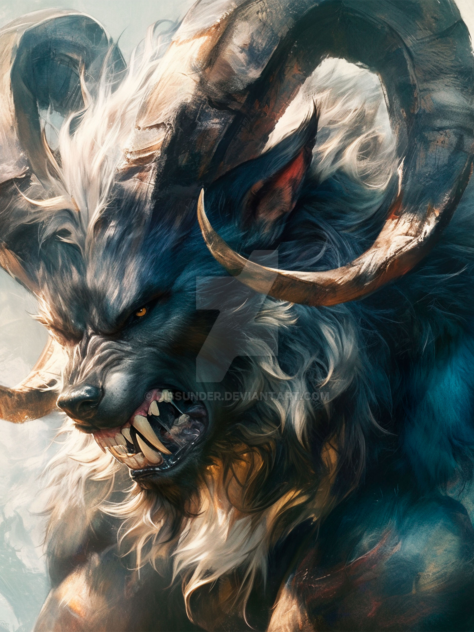 Beast Kin Creatures Horned Wolf Werewolf Creature Beast Epic Horror HD by Dissunder on ...