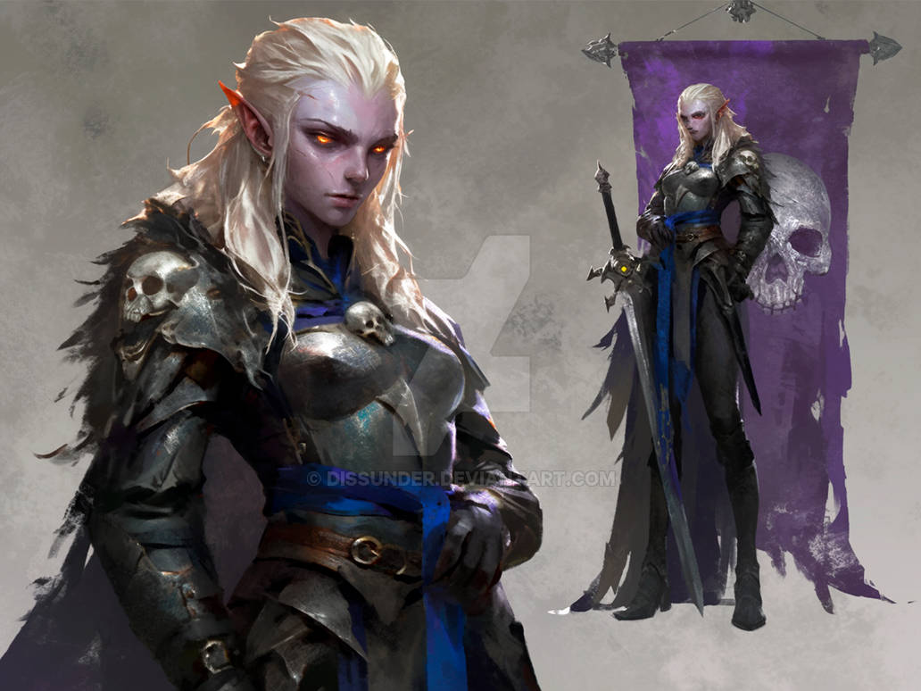 Vampire Dro Drow Knight Epic Fantasy Character DnD Vampire HD by Dissunder on ...