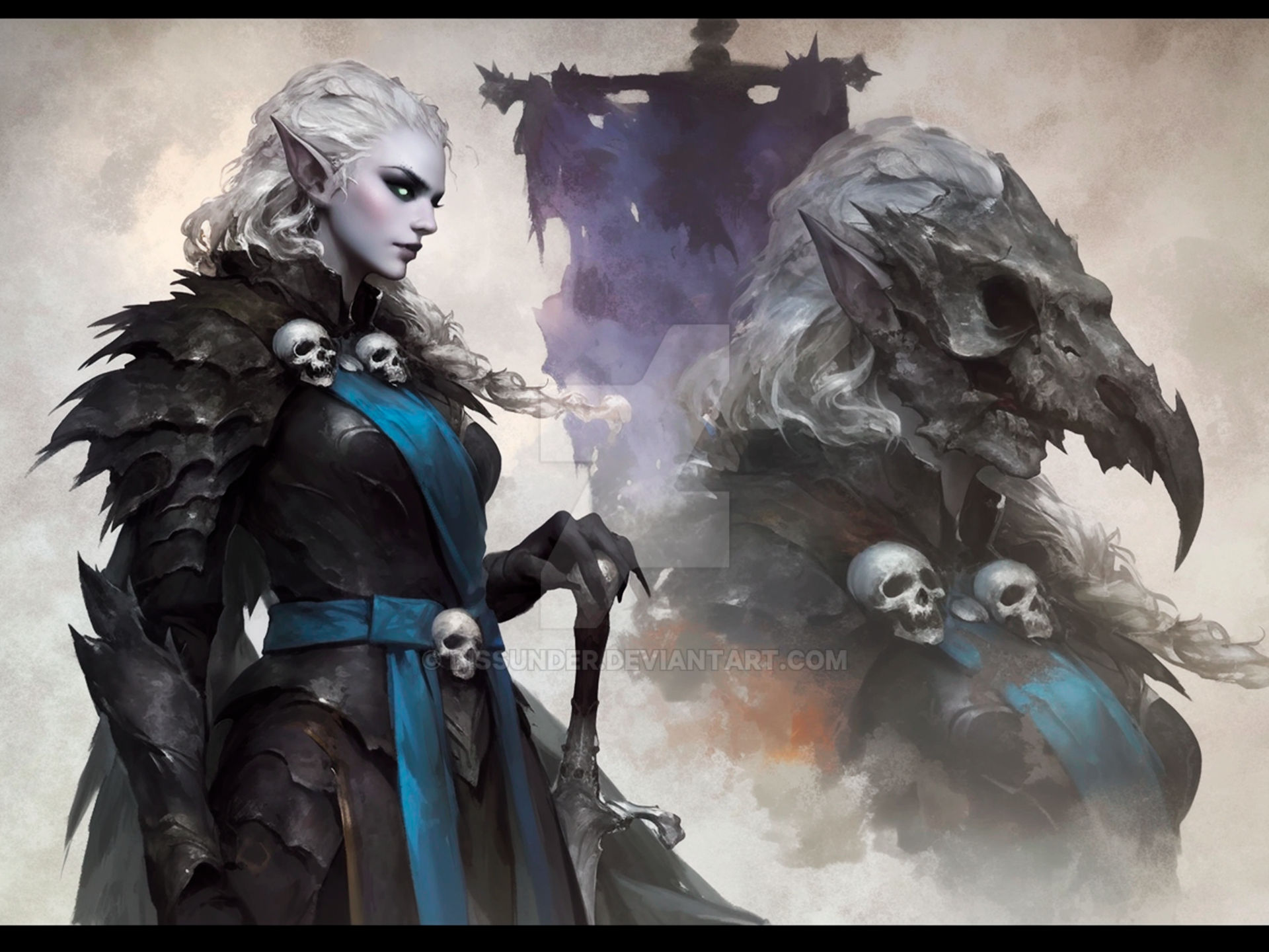 Vampire Dro Drow Knight Epic Fantasy Character DnD Vampire HD by Dissunder on ...