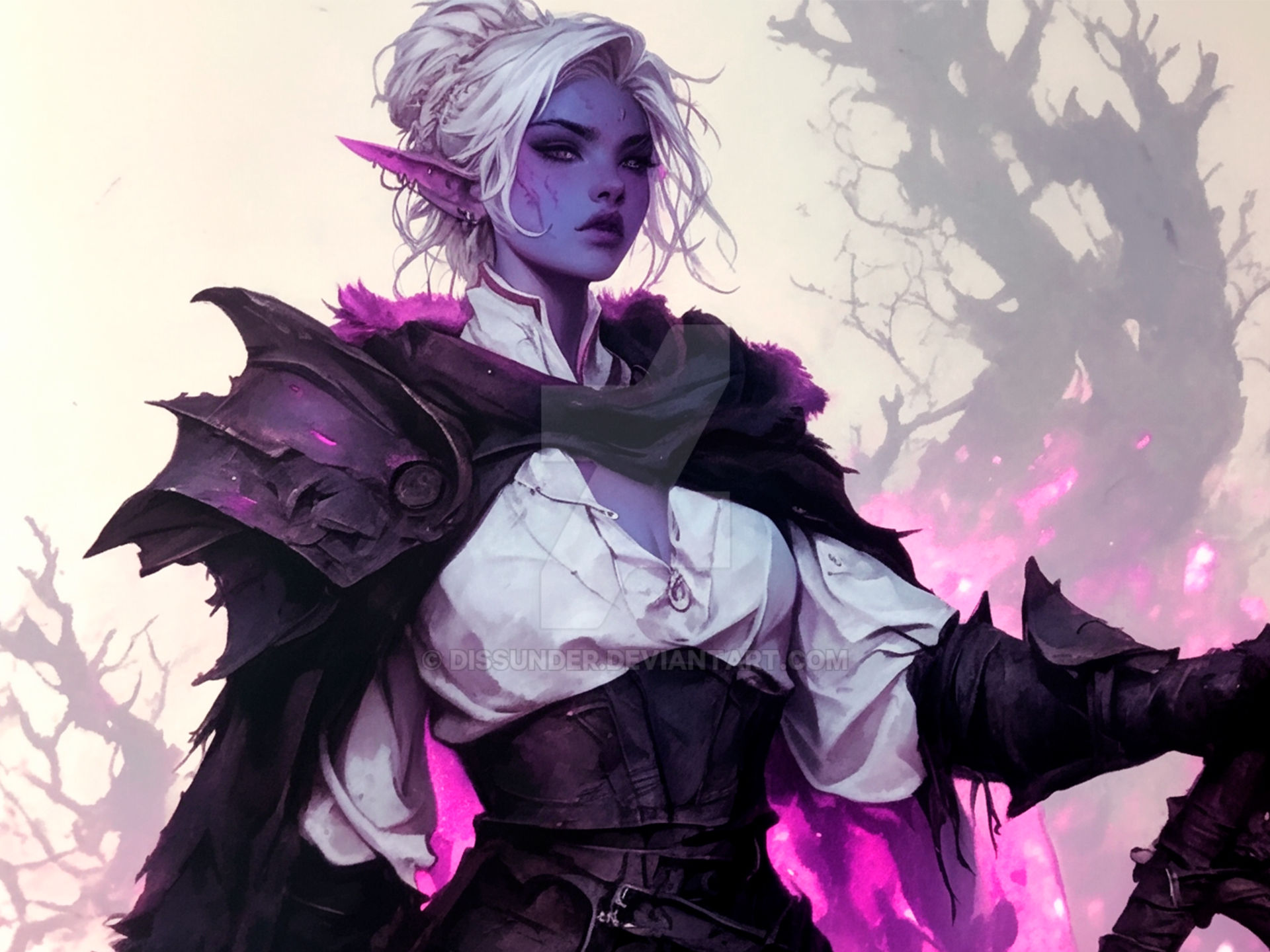 Drow Female Rogue Warrior Fantasy DnD Epic Art HD by Dissunder on ...