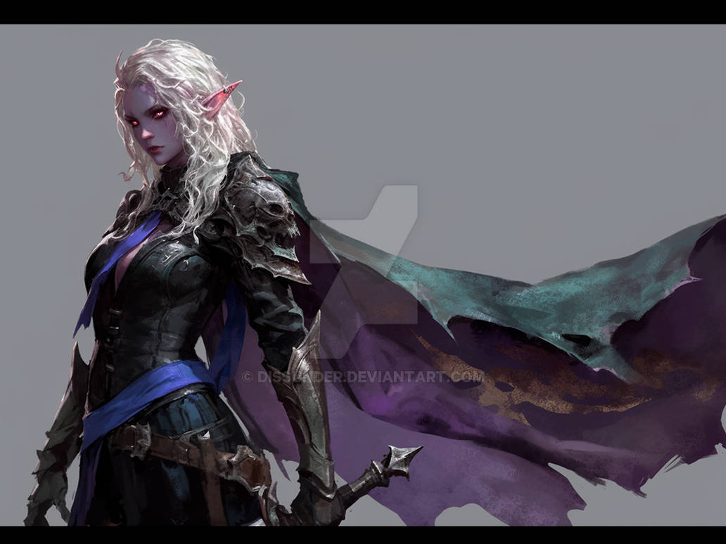 Vampire Dro Drow Knight Epic Fantasy Character DnD Vampire HD by Dissunder on ...