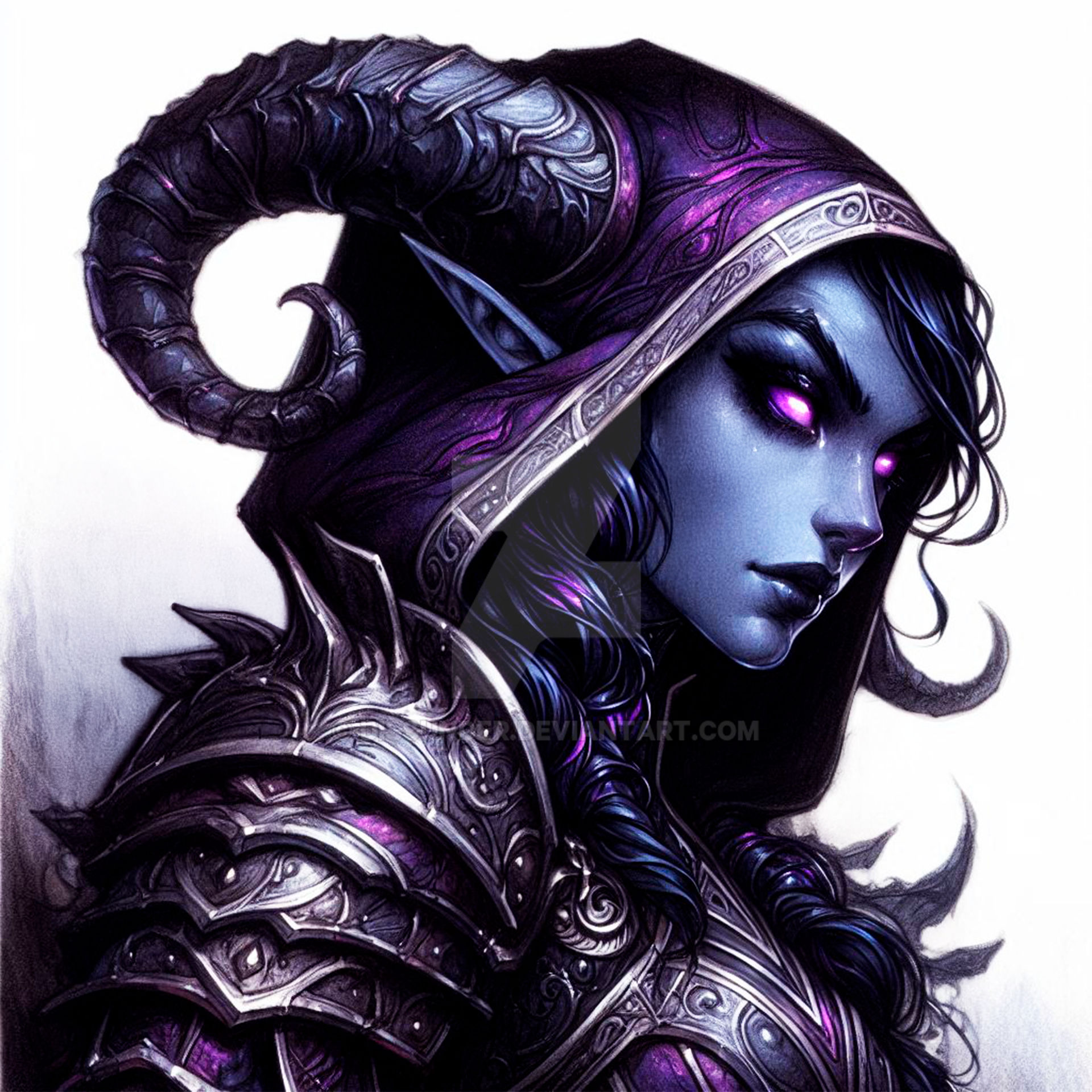 Tiefling DnD Rogue Horned Hooded Thief Assassin by Dissunder on DeviantArt