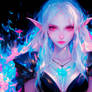 Drow Female Elf Sorceress Underworld Lady DnD Epic