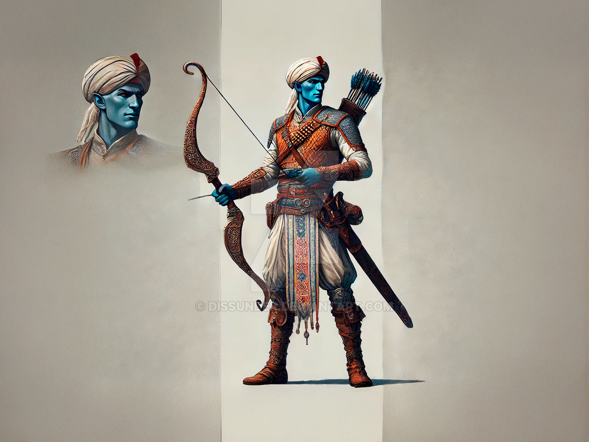 Firbolg Archer Elf Drow Arabic Bowman Ranger by Dissunder on DeviantArt