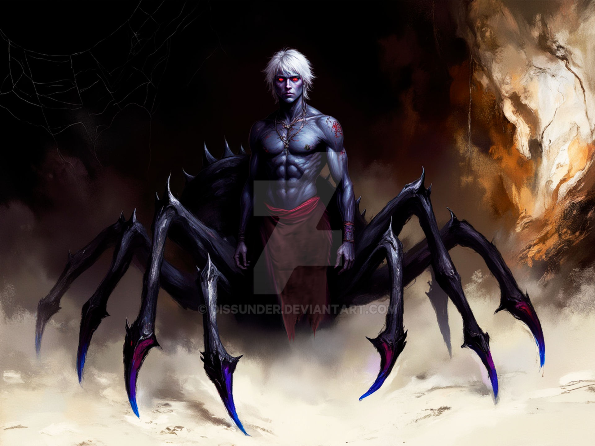Spider Rider Dnd Verrakthyn, the Cursed Scion. DnD OC Drow Spider by Dissunder on DeviantArt