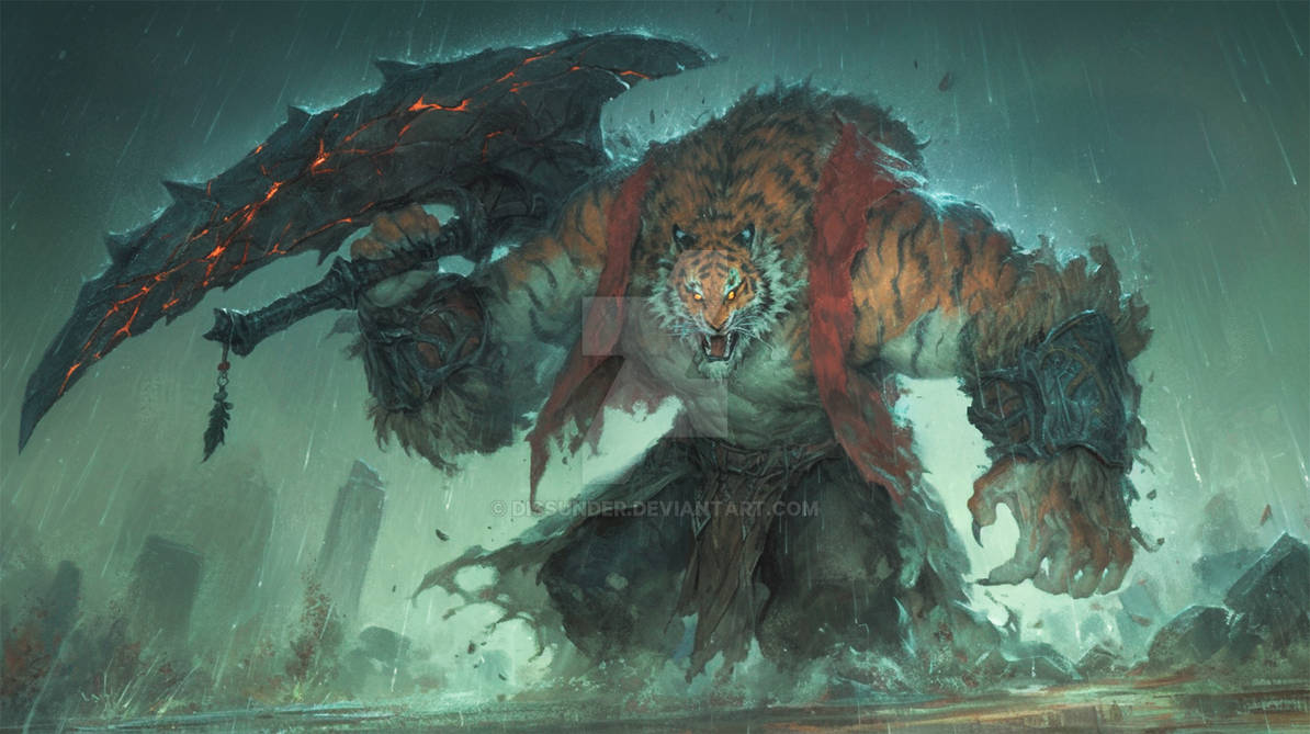 Beast Kin Tiger Barbarian Epic Weretiger Tiger Feline Beast Adopt by Dissunder on ...