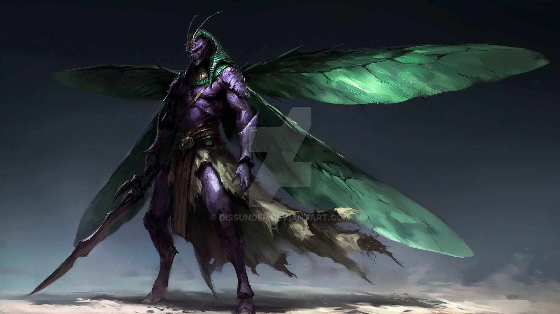 Insectoid Demon Scarabfolk Insectoid Creature Anthro Demon Winged by Dissunder on ...