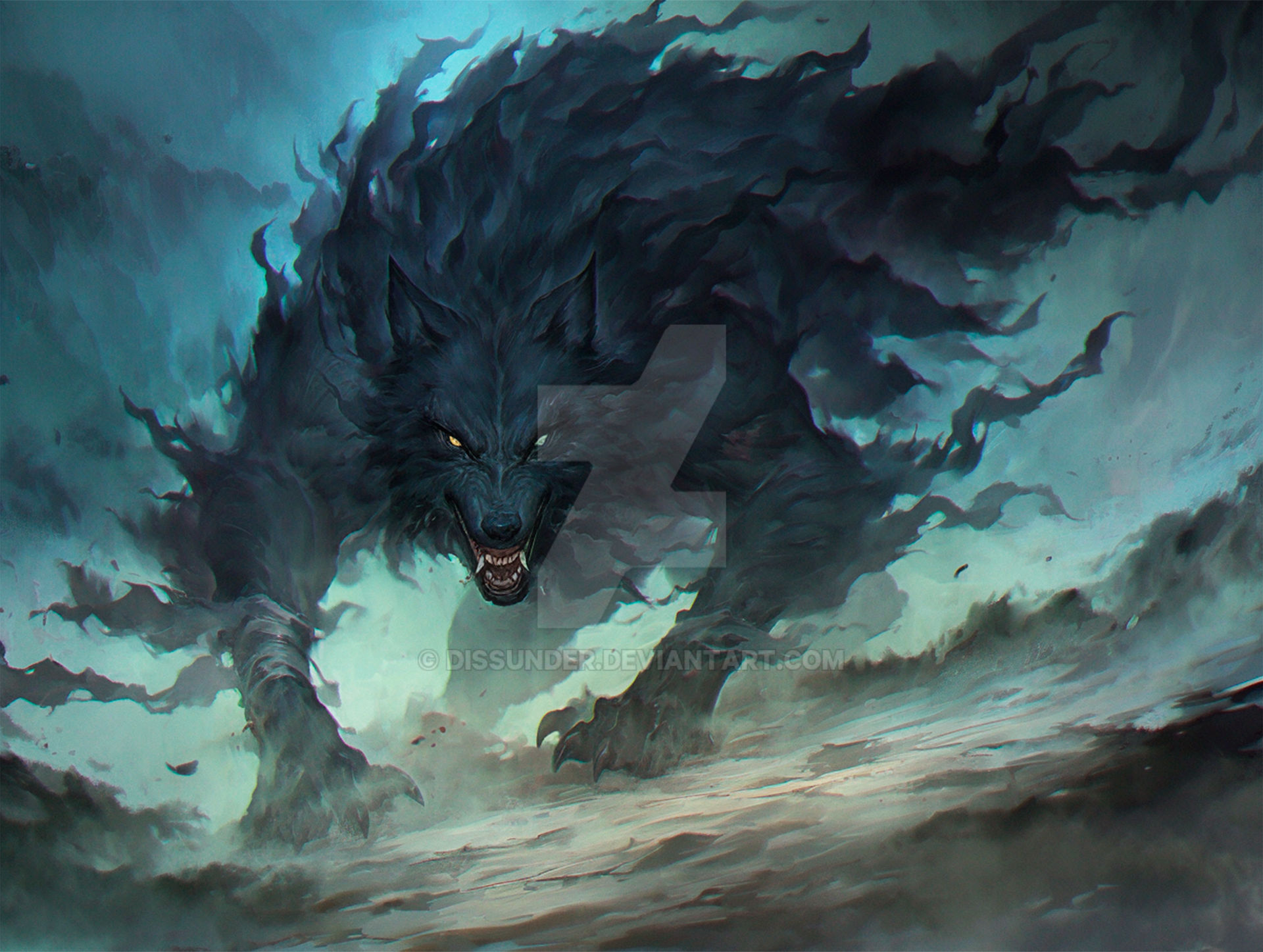 Cursed Wolves Werewolf Epic Wolf Beast Cursed Creature Canine HD by Dissunder on ...