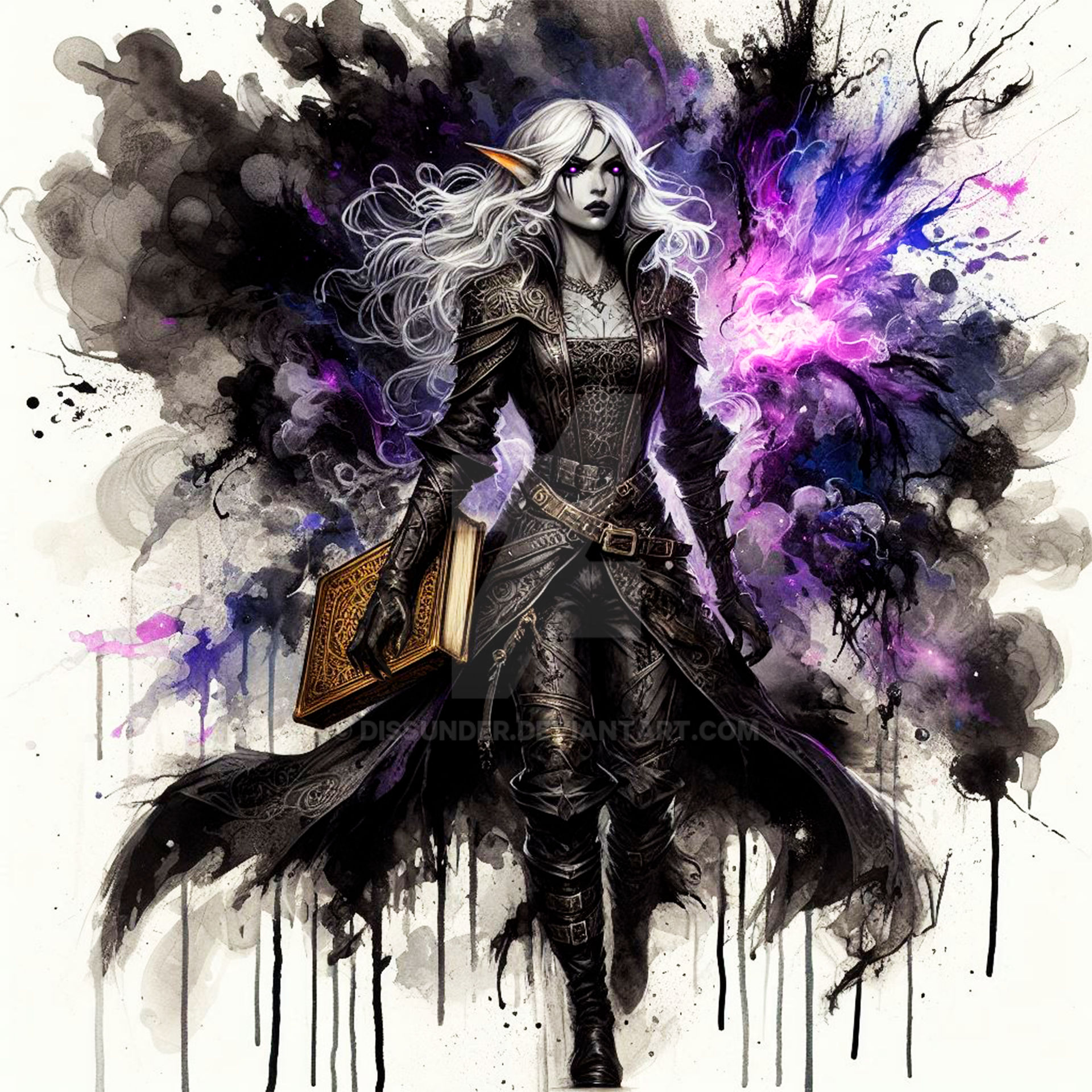 Drow Rogue Witch Female Adoptable Gothic Character by Dissunder on ...