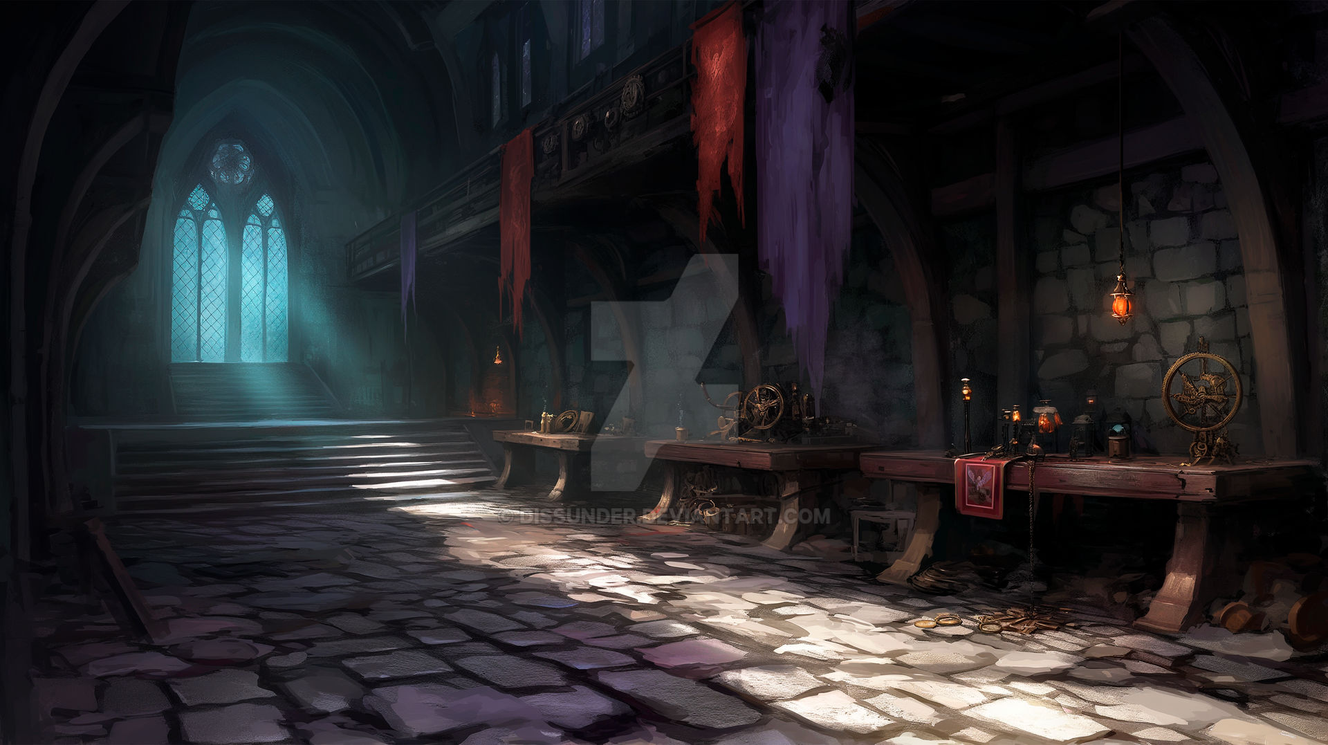 Interior Medieval Fantasy RPG Building Hall DnD HD by Dissunder on ...