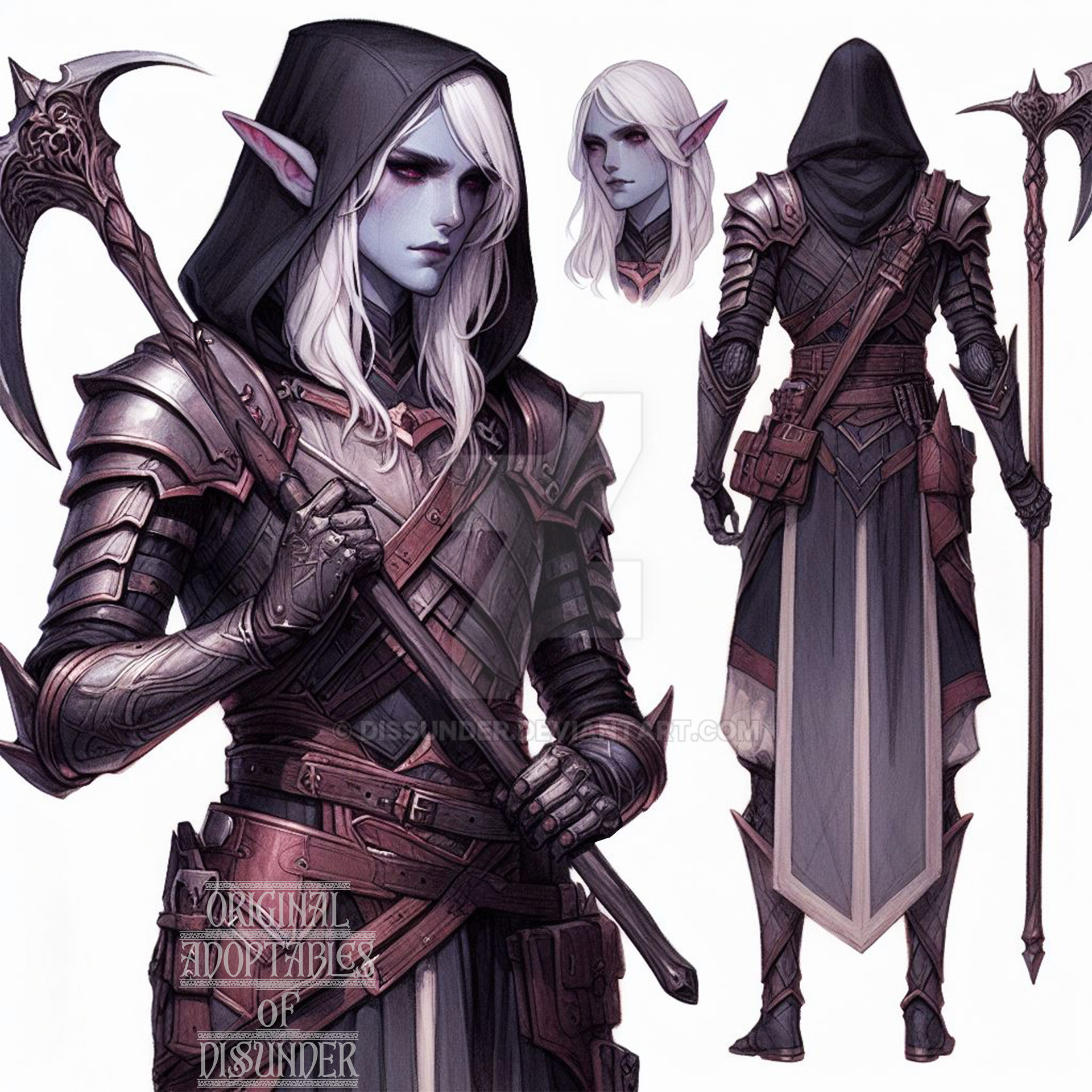 Hooded Scyther Warrior Drow Rogue Elf DnD Art by Dissunder on DeviantArt