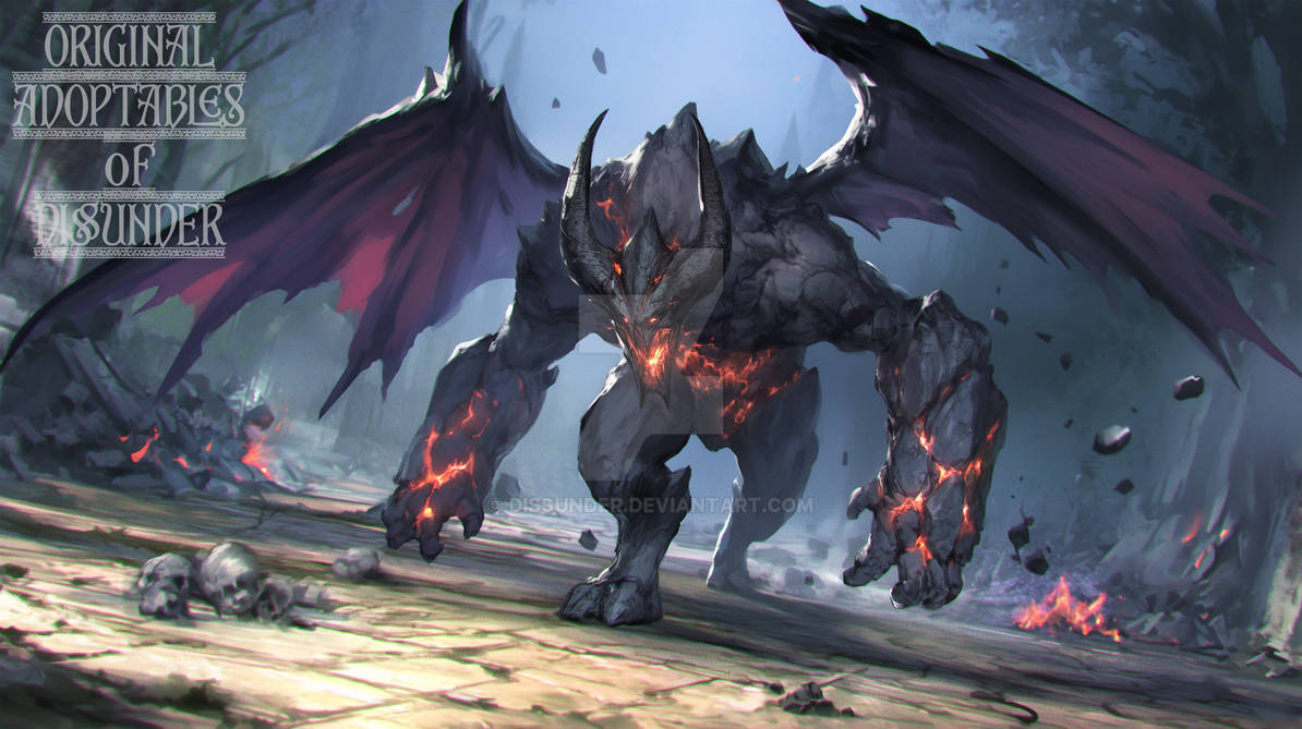 Infernal Winged Demon Creature Monster DnD Art HD by Dissunder on ...