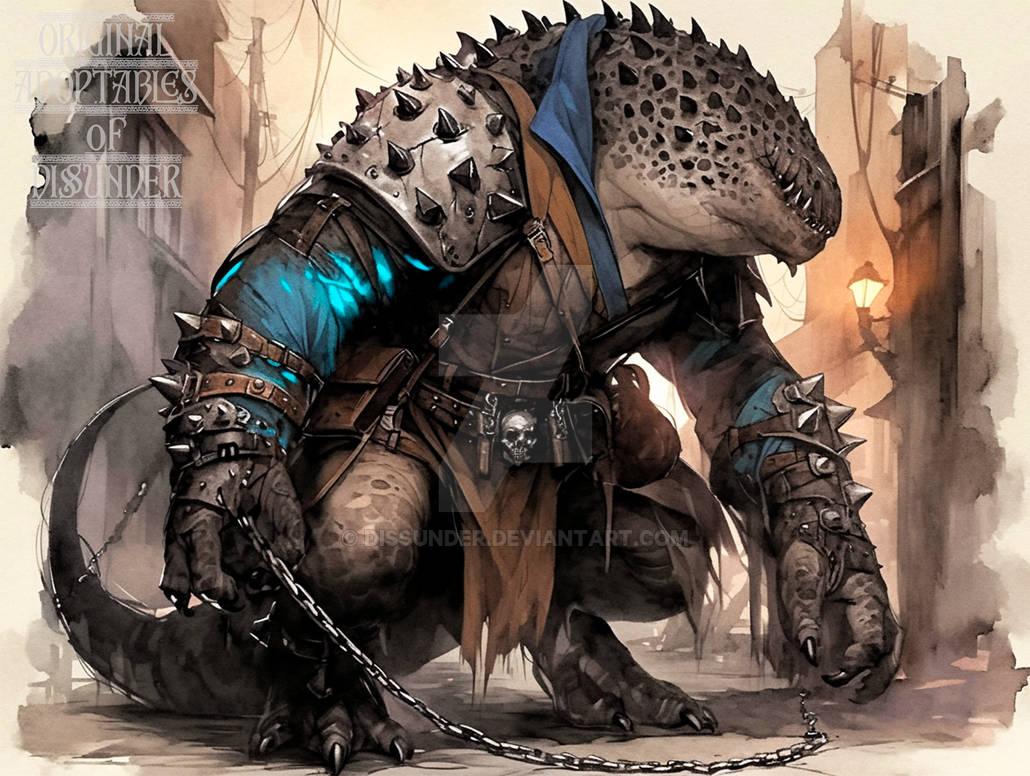 Dragonborn Riding Lizard Draconian Dragonborn Lizardman Reptilian Creature by Dissunder on ...