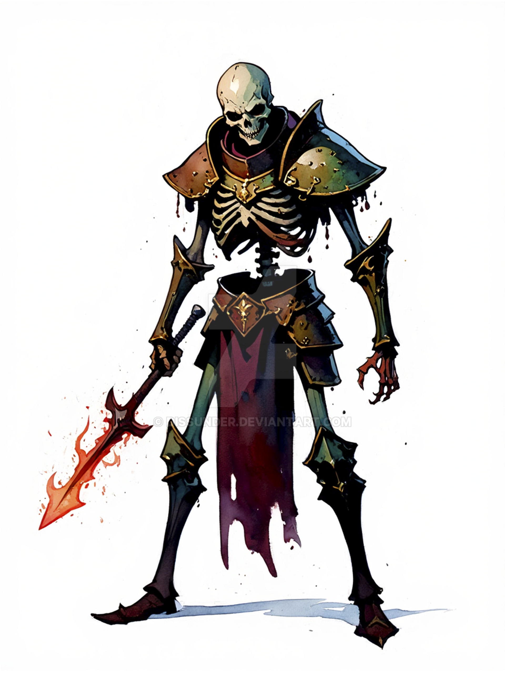 Undead Skeleton Warrior Fighter Knight DnD Art by Dissunder on DeviantArt