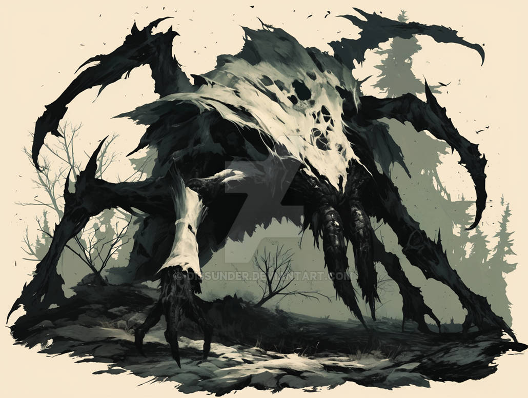 Abstract Spider Monster Spider Beast Creature Monster Fantasy Macabre Art by Dissunder on ...