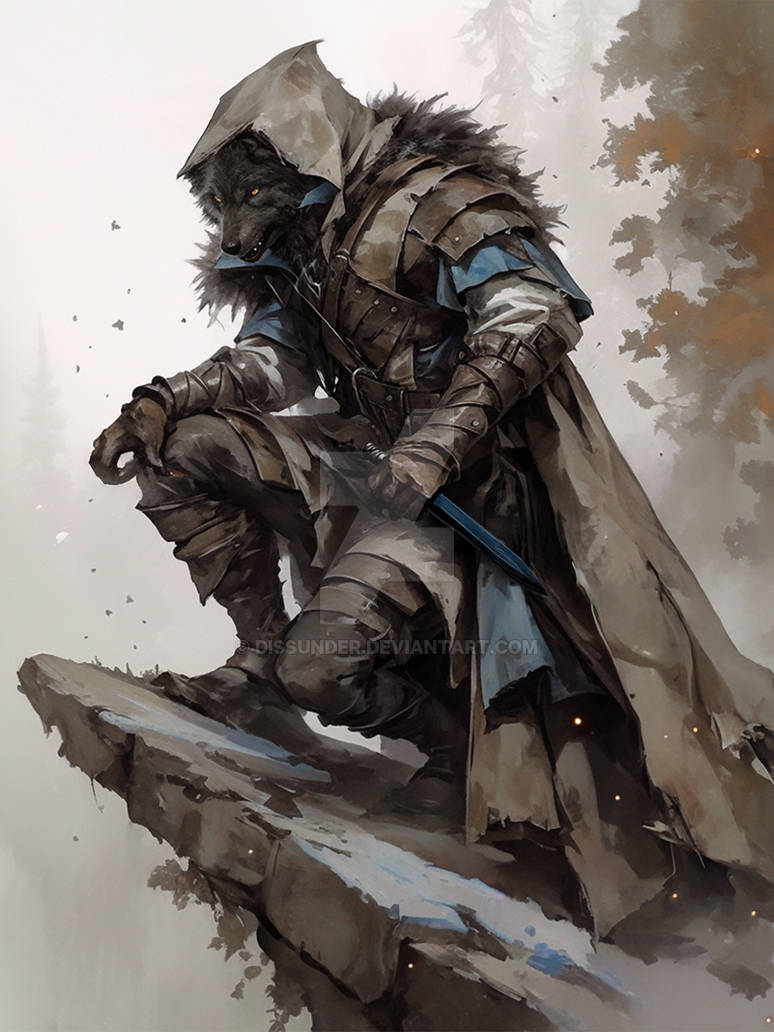 Hooded Werewolf Canine Scout Ranger DnD Art HD by Dissunder on DeviantArt