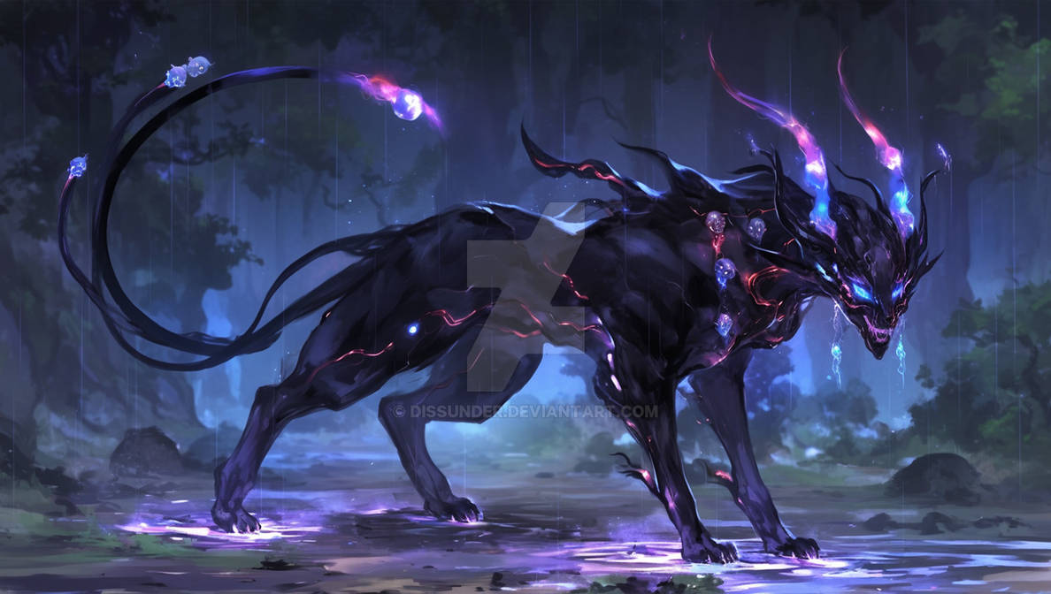 Hunefer Dnd Horned Demonic Beast Furry Panther Feline DnD Art by Dissunder on ...