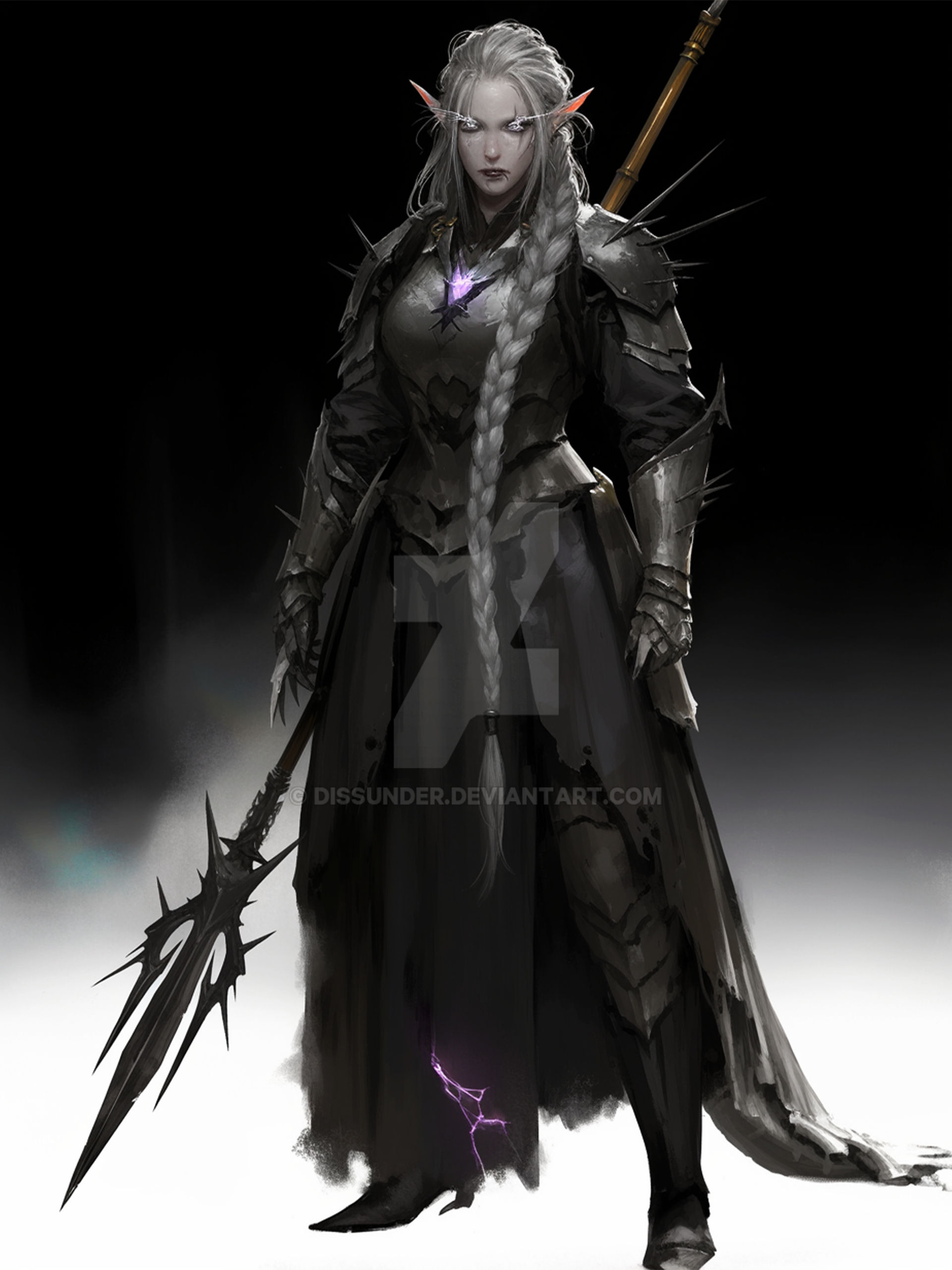Elf DND Drow Rogue Warrior Female Epic Fantasy Art by Dissunder on ...