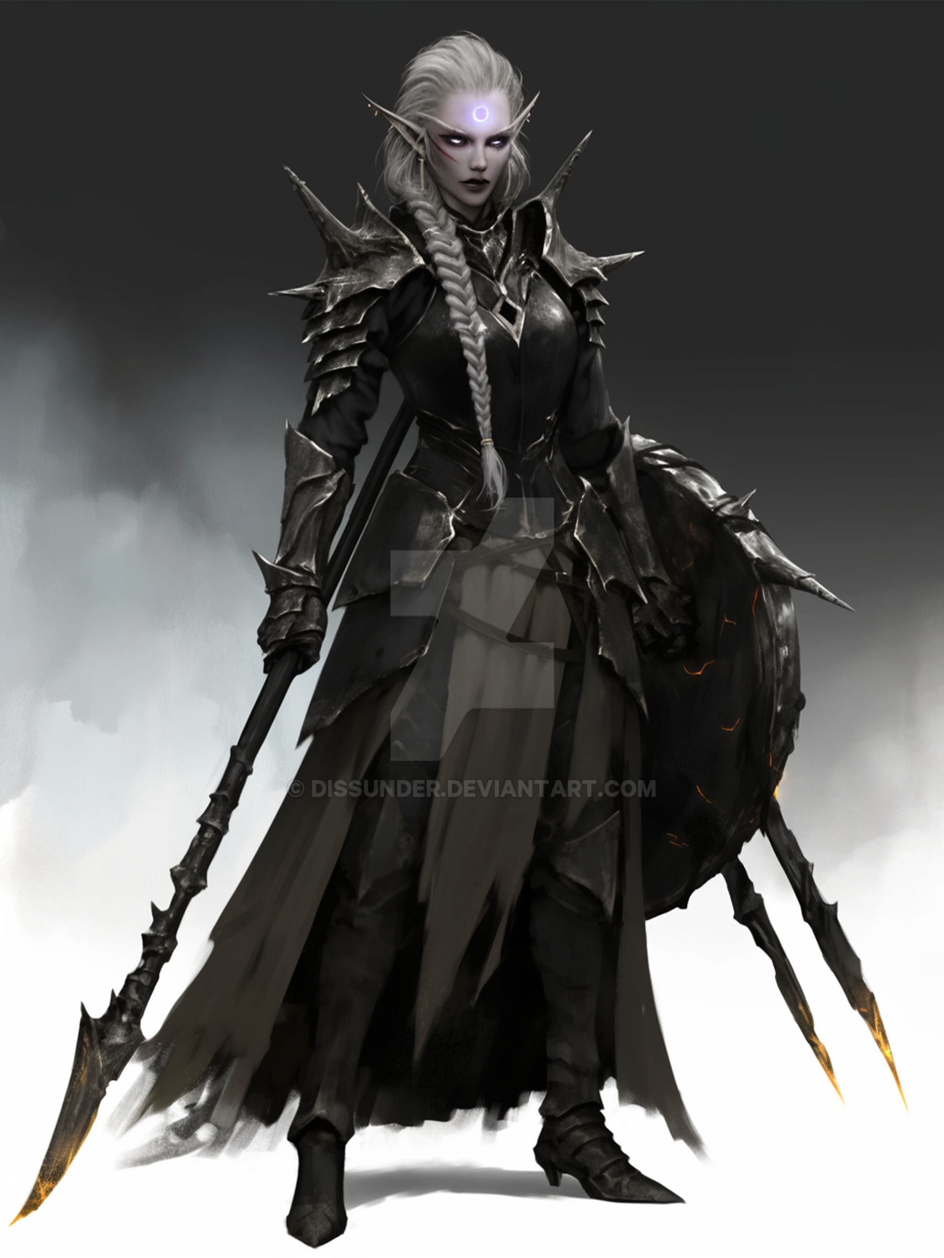Elf DND Drow Rogue Warrior Female Epic Fantasy Art by Dissunder on ...