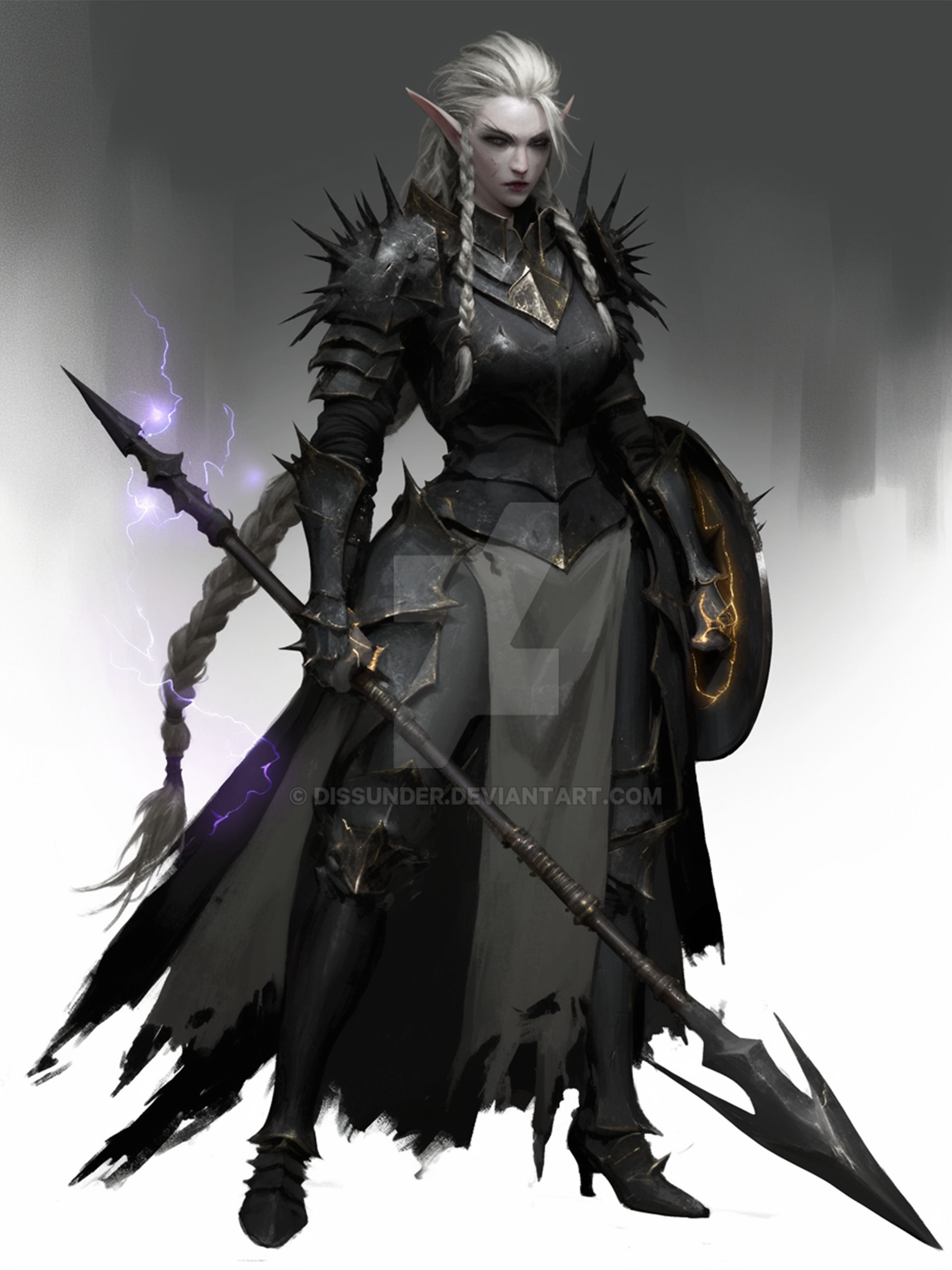 Elf DND Drow Rogue Warrior Female Epic Fantasy Art by Dissunder on ...