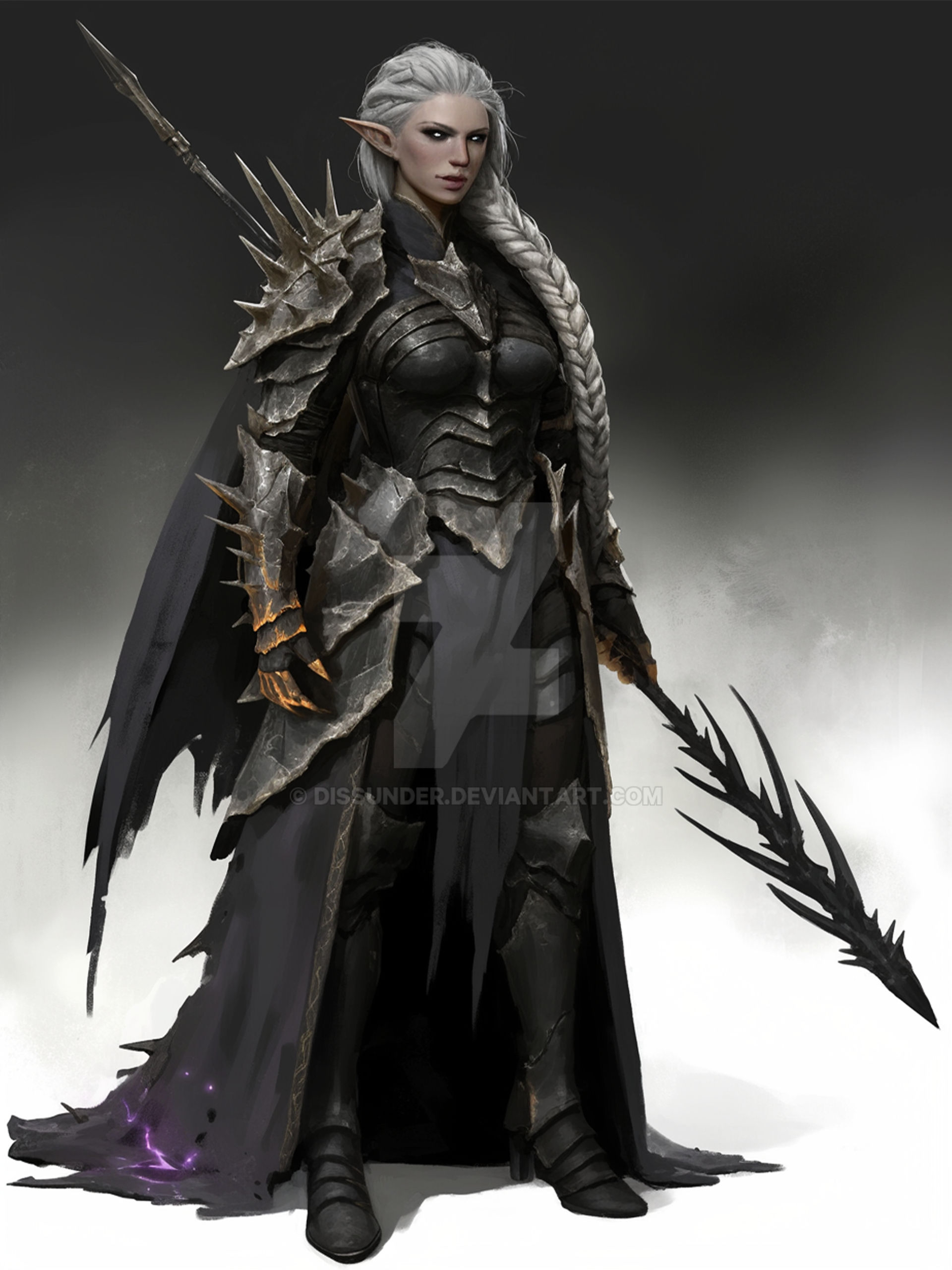 Elf DND Drow Rogue Warrior Female Epic Fantasy Art by Dissunder on ...