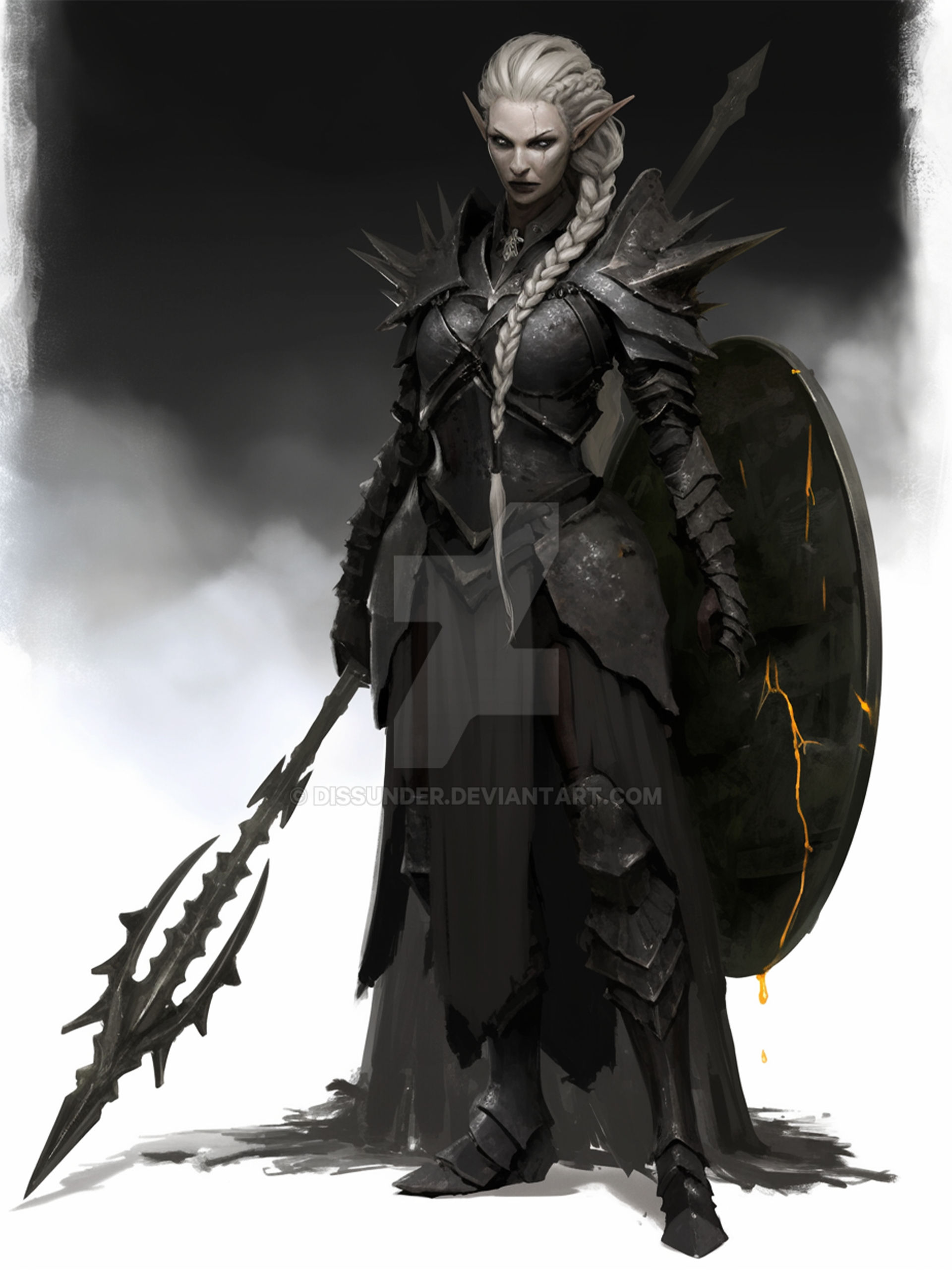 Elf DND Drow Rogue Warrior Female Epic Fantasy Art by Dissunder on ...