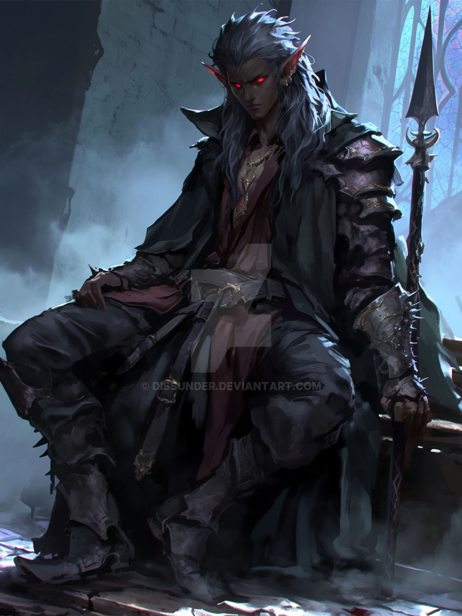 Elf DND Drow Rogue Warrior Male Epic Fantasy Art by Dissunder on DeviantArt