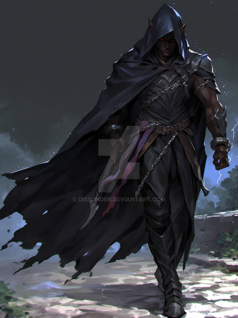 Elf DND Drow Rogue Warrior Male Epic Fantasy Art by Dissunder on DeviantArt
