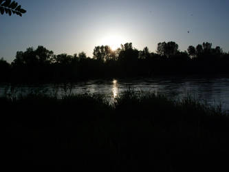 Sunset on the river