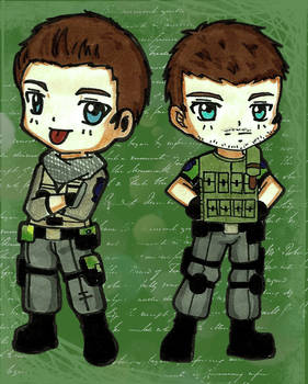 Comission : Chibi Piers and Chris Pro Pose