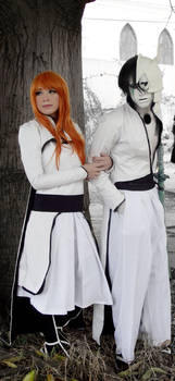 Orihime and Ulquiorra Bleach cosplay