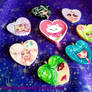 hand painted hearts