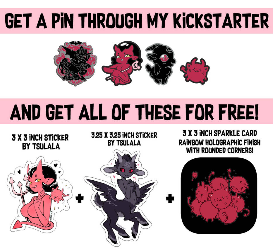 Devil babies pins and freebies by zambicandy