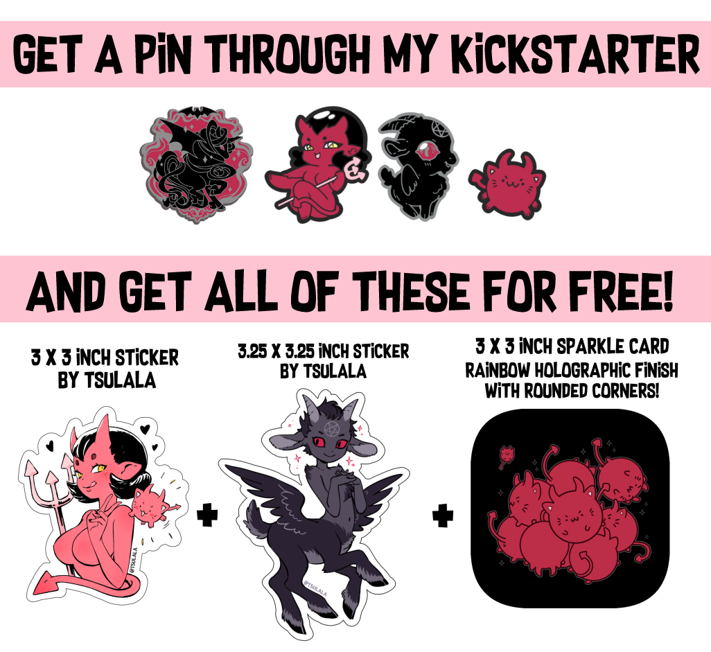 Devil babies pins and freebies by zambicandy