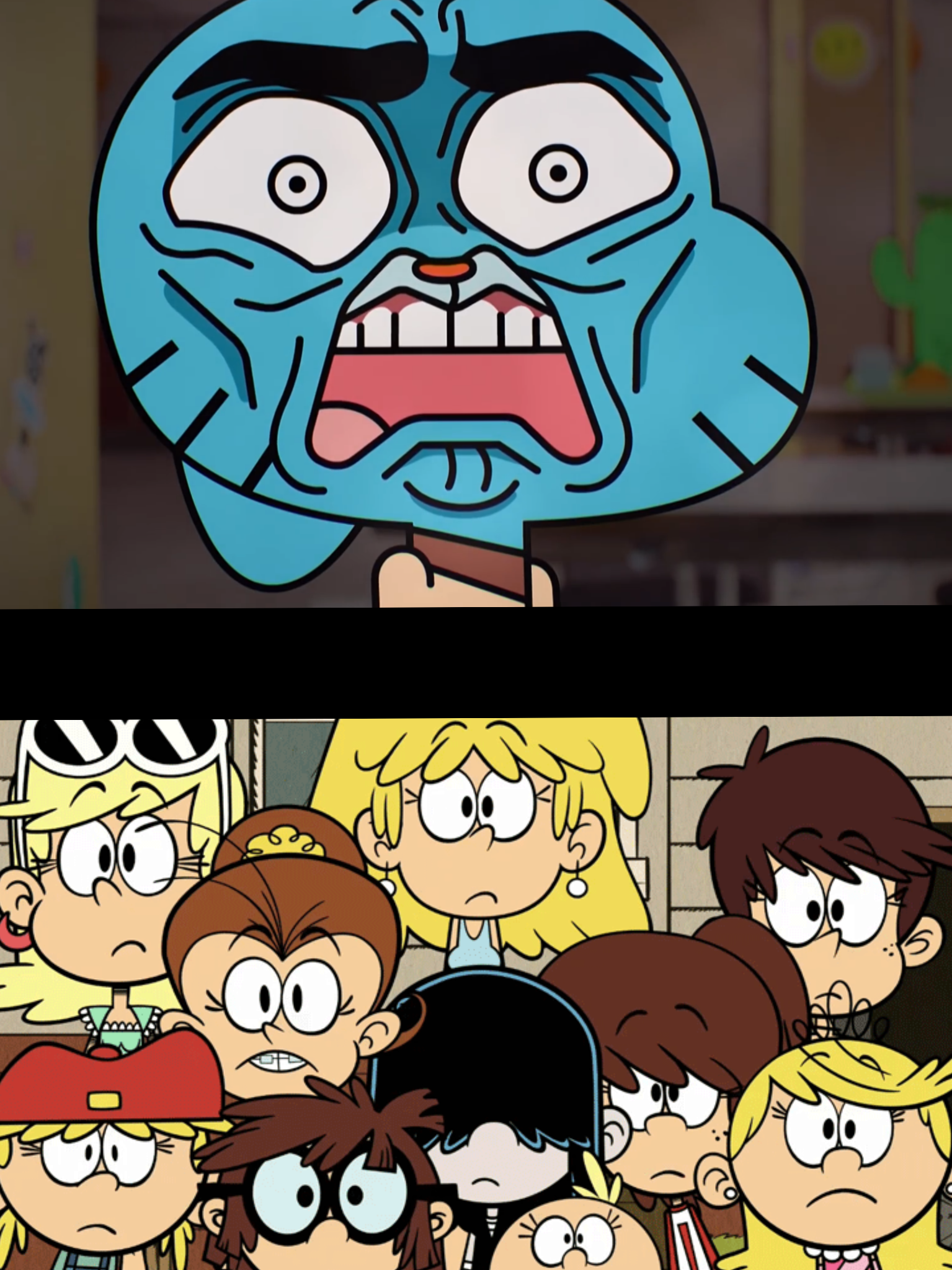 Loud Sisters Confused with Gumball Weird Face by Jamesdean1987 on DeviantArt