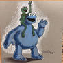 Cookie Monster and Kermit Drawing