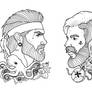 Beardy guys Tattoo sketch