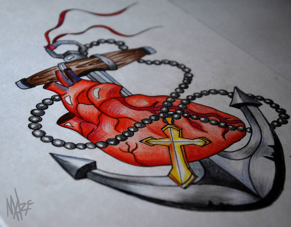 Anchor and Heart Tattoo by MaryMaryLP on DeviantArt