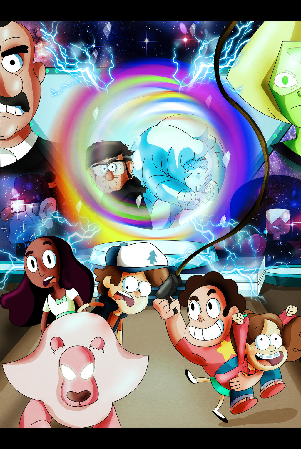 Gravity Falls and Steven Universe by xeternalflamebryx