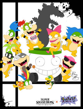 Super Smash Styles- 54 Bowser Jr x Rugrats