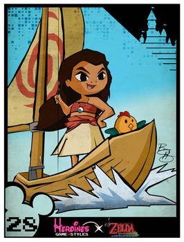 Heroines Game Styles- Moana x The Wind Waker