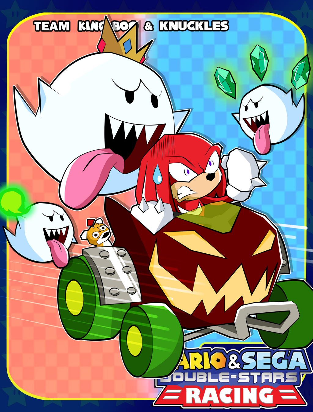Mario and Sega Double Stars Racing- Boo Knuckles by xeternalflamebryx ...