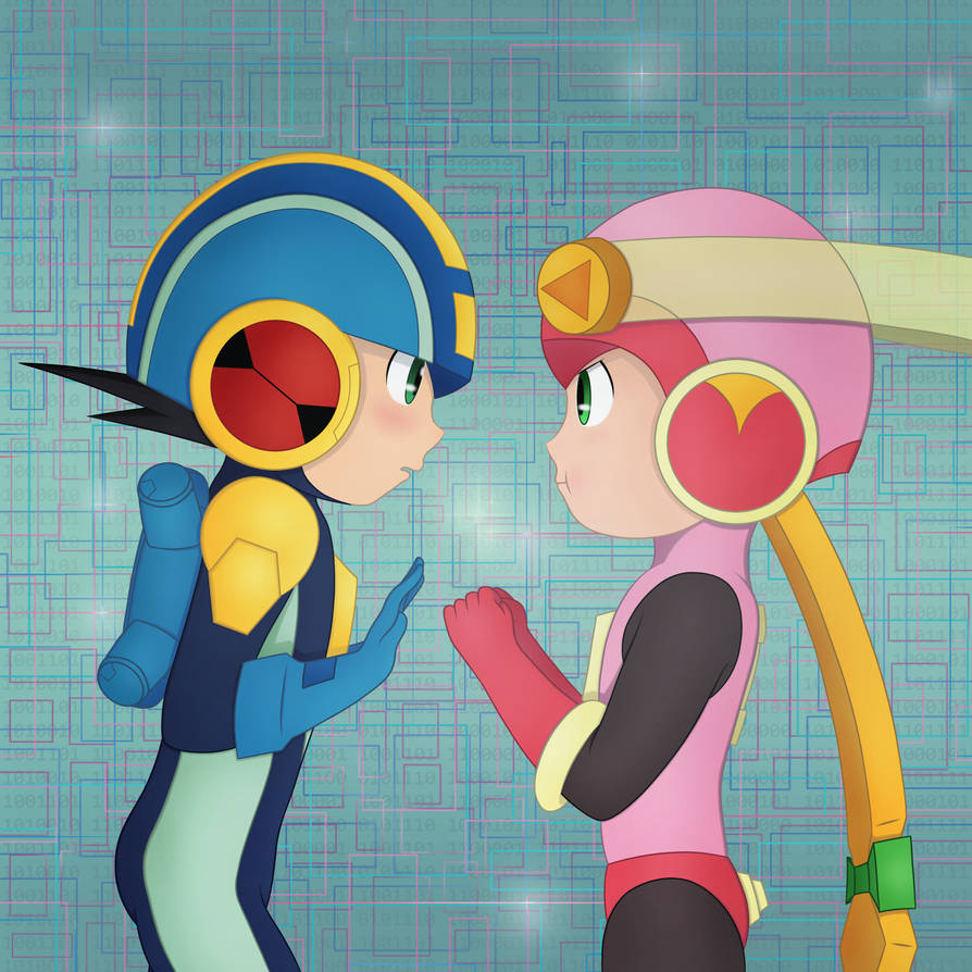 MegaMan.EXE X Roll.EXE / MegaMan NT Warrior by mariebl234525 on DeviantArt