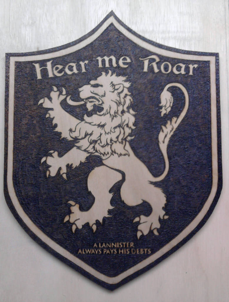 Game Of Thrones Lannister Hear Me Roar Maglietta Game Of Thrones Lannister Hear Me Roar Maglietta