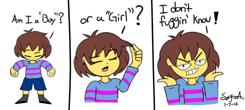 Le persiguen a frisk XD