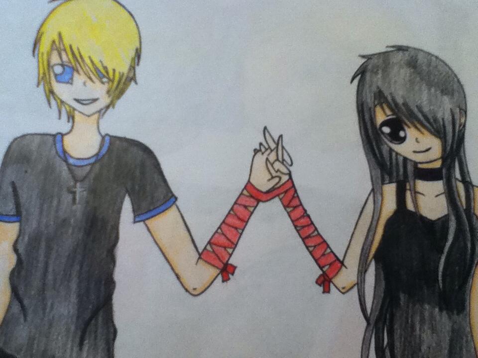 Anime Couple Holding Hands by emogirl150 on DeviantArt