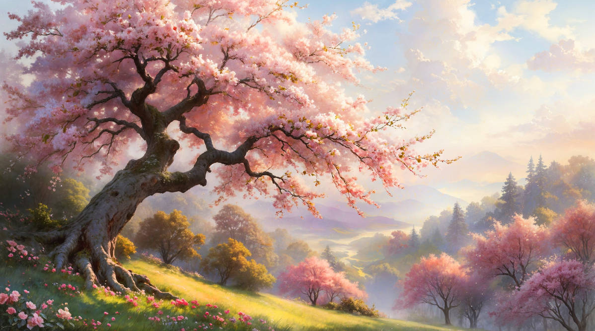 Springtime Blossm Vibrant Cherry Blossoms in Springtime Bloom by Franko81 on DeviantArt